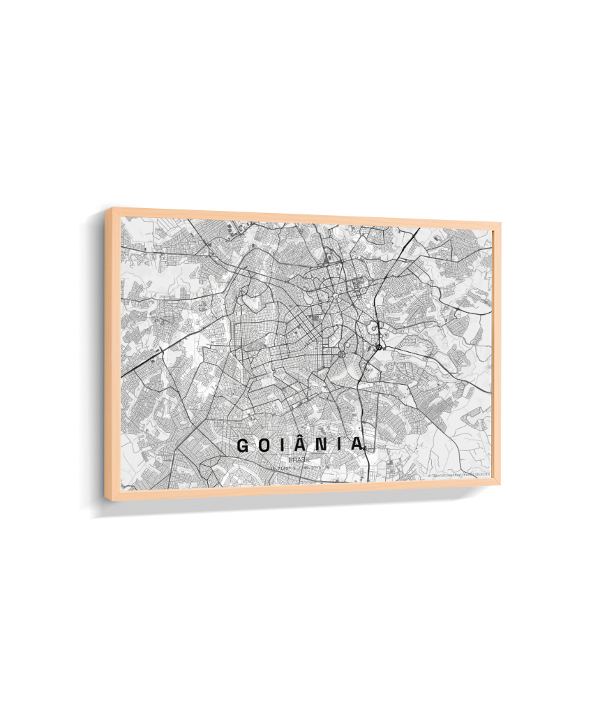 Quadro Horizontal Mapa de Goiânia
