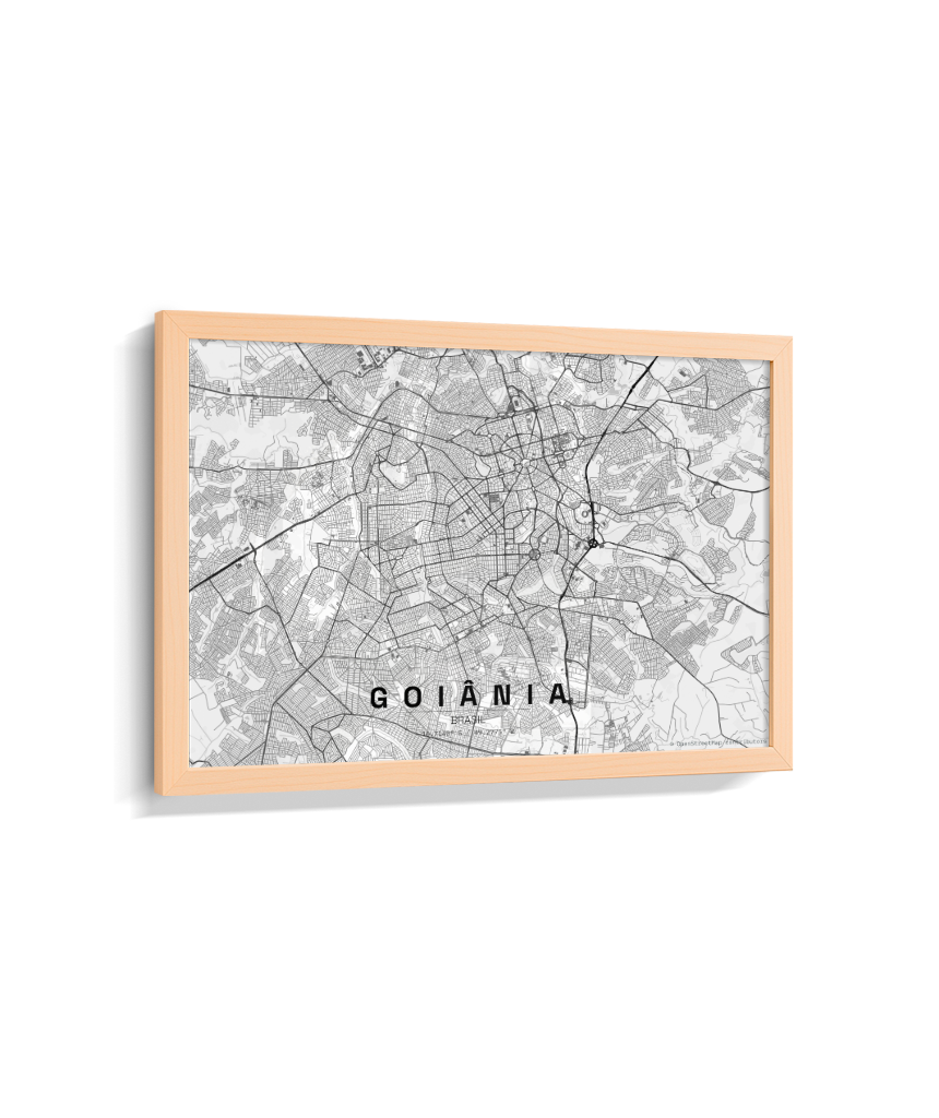 Quadro Horizontal Mapa de Goiânia