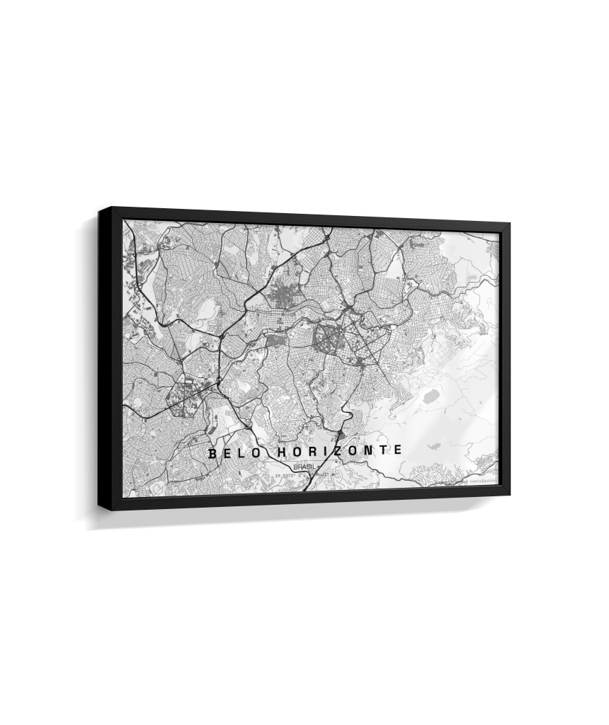 Quadro Mapa de Belo Horizonte - Horizontal