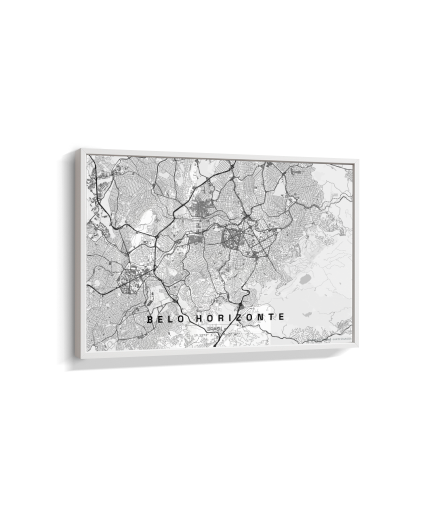 Quadro Mapa de Belo Horizonte - Horizontal