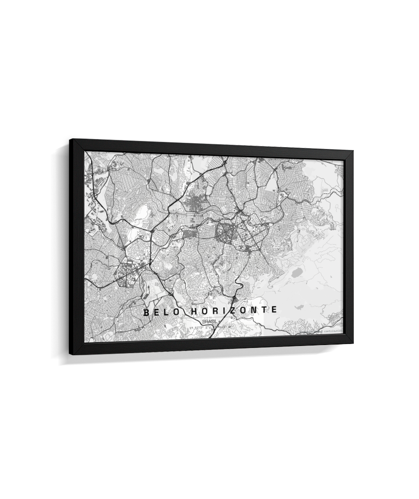 Quadro Mapa de Belo Horizonte - Horizontal