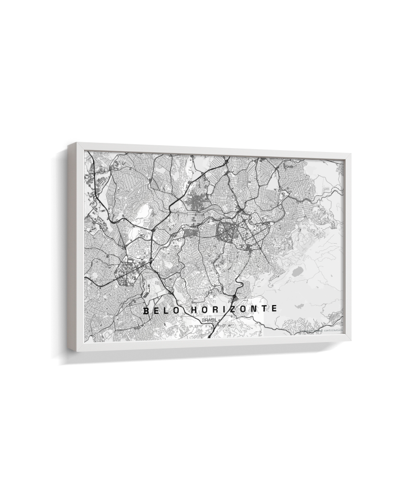 Quadro Mapa de Belo Horizonte - Horizontal