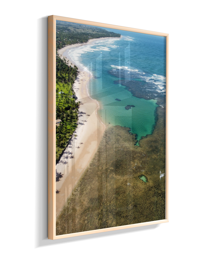 Quadro Coral Praia Taipus de Fora - Vertical
