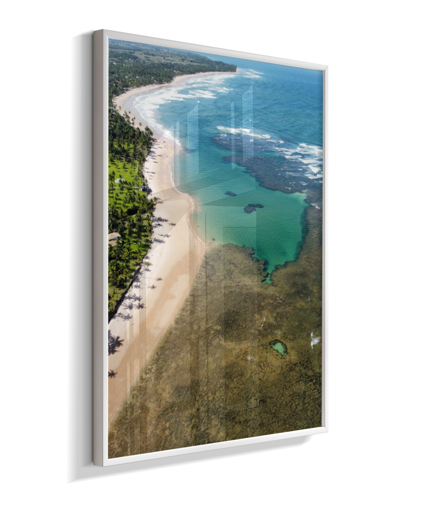 Quadro Coral Praia Taipus de Fora - Vertical