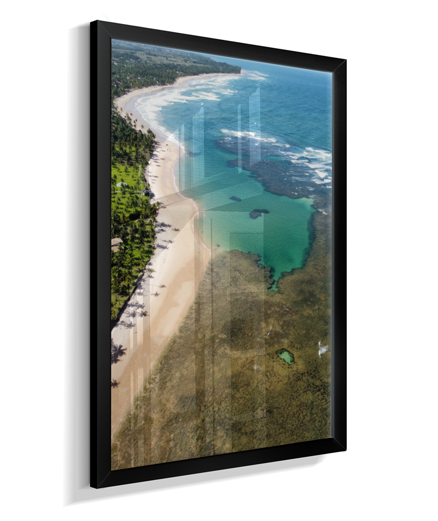 Quadro Coral Praia Taipus de Fora - Vertical