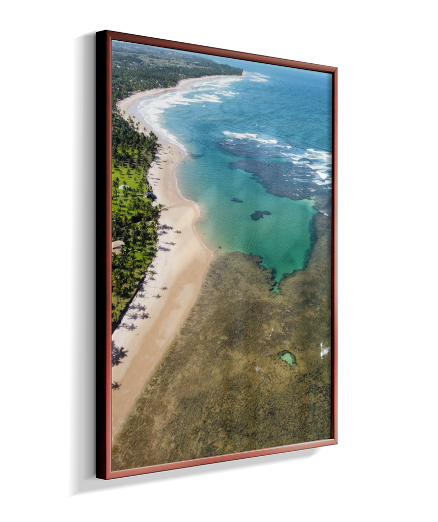 Quadro Coral Praia Taipus de Fora - Vertical