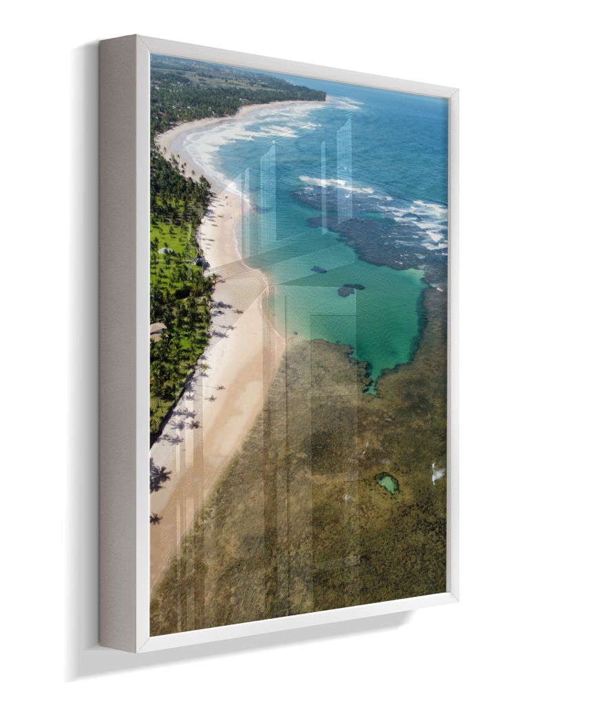 Quadro Coral Praia Taipus de Fora - Vertical