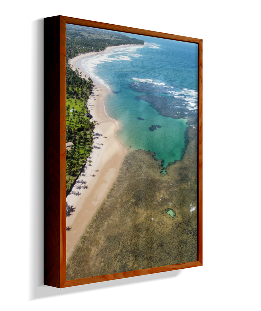 Quadro Coral Praia Taipus de Fora - Vertical