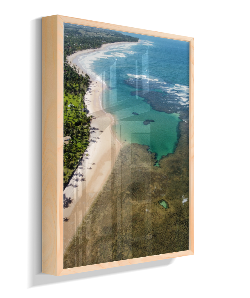 Quadro Coral Praia Taipus de Fora - Vertical