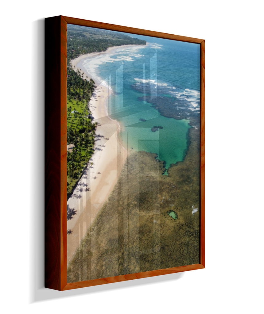 Quadro Coral Praia Taipus de Fora - Vertical
