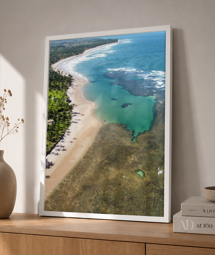 Quadro Coral Praia Taipus de Fora - Vertical
