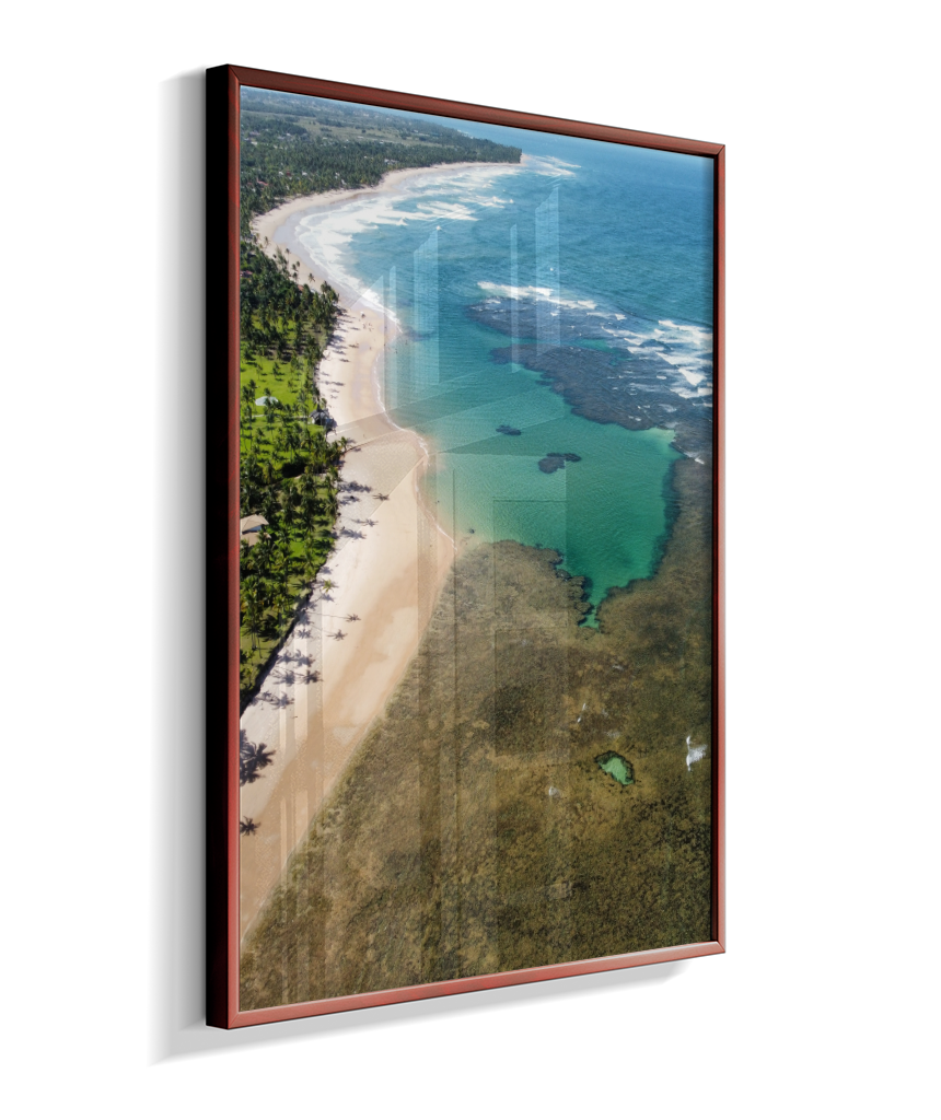 Quadro Coral Praia Taipus de Fora - Vertical