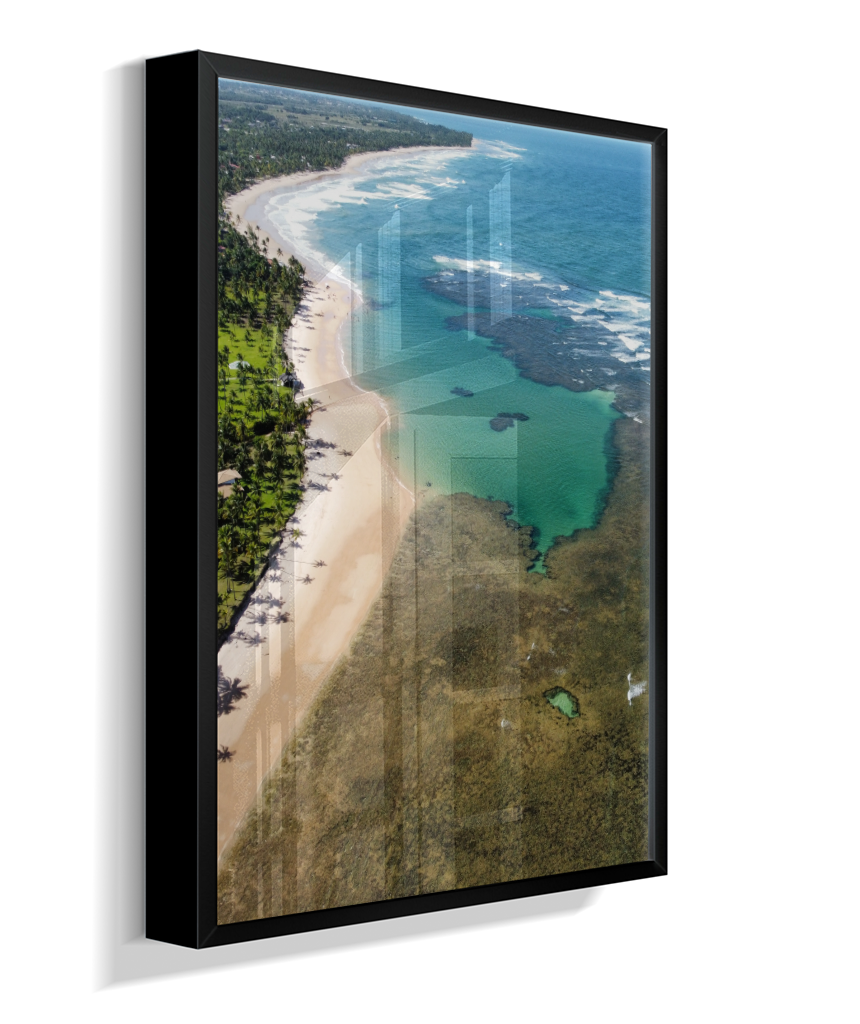 Quadro Coral Praia Taipus de Fora - Vertical