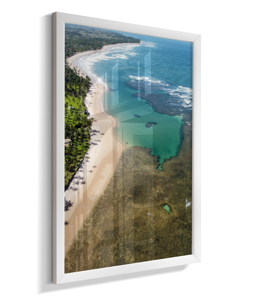 Quadro Coral Praia Taipus de Fora - Vertical