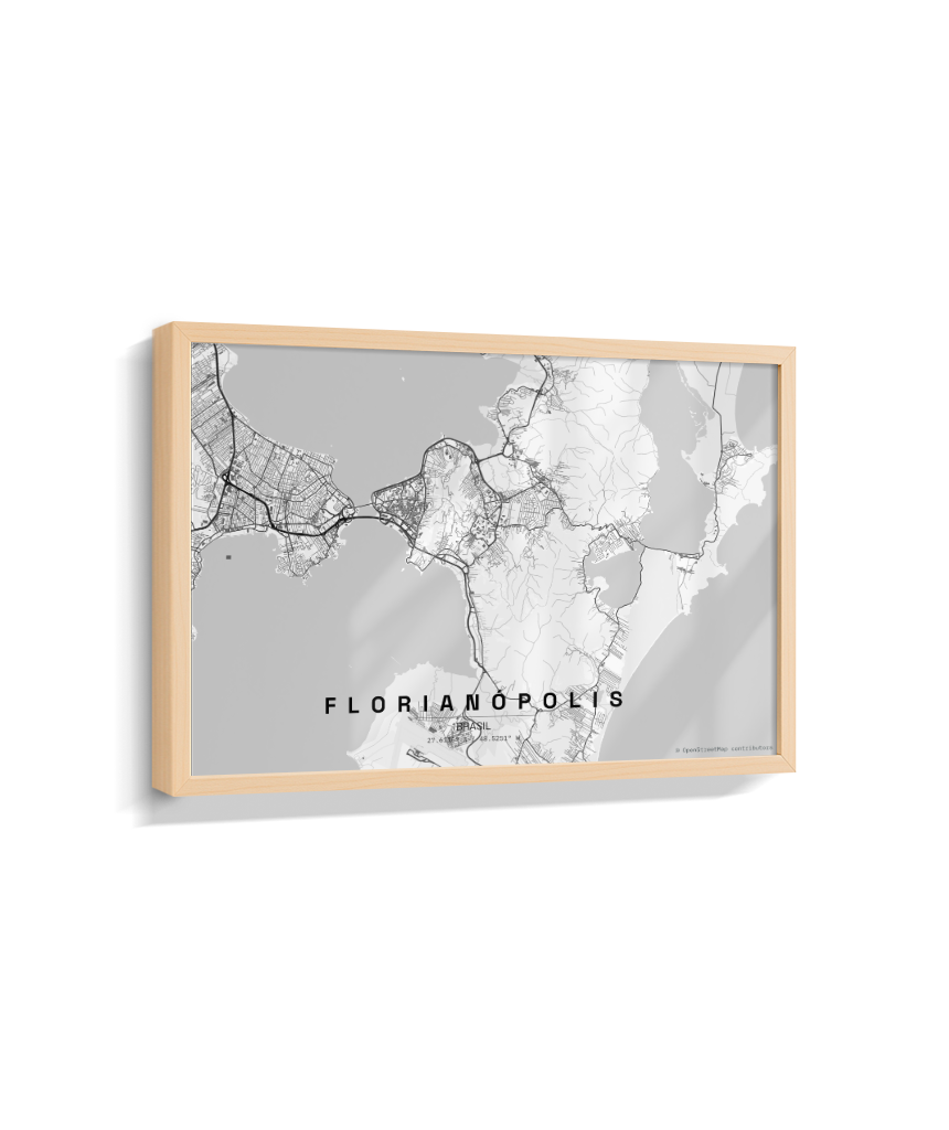Quadro Horizontal Mapa de Florianópolis