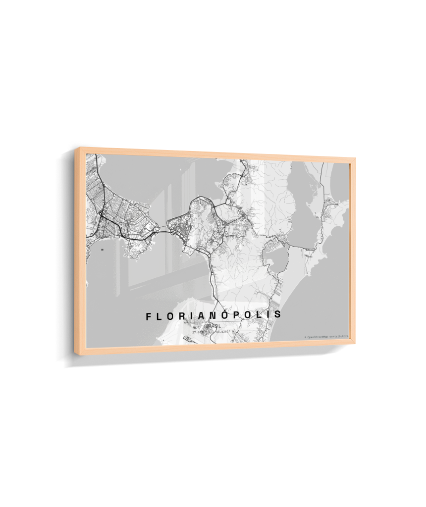 Quadro Horizontal Mapa de Florianópolis