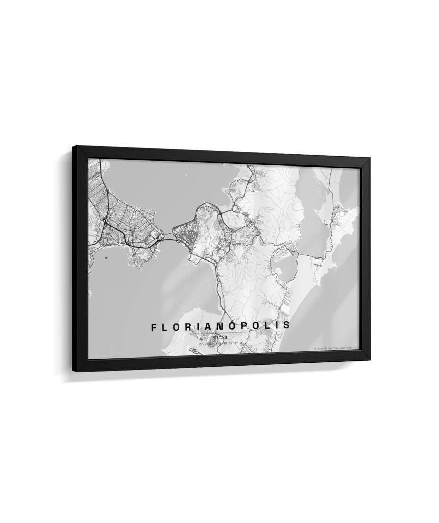 Quadro Horizontal Mapa de Florianópolis
