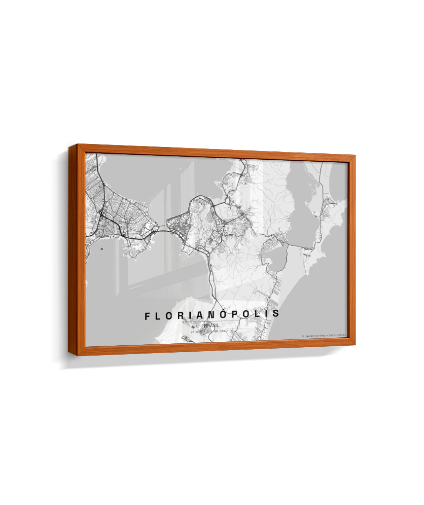 Quadro Horizontal Mapa de Florianópolis