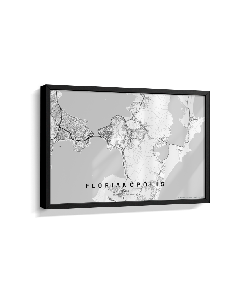 Quadro Horizontal Mapa de Florianópolis