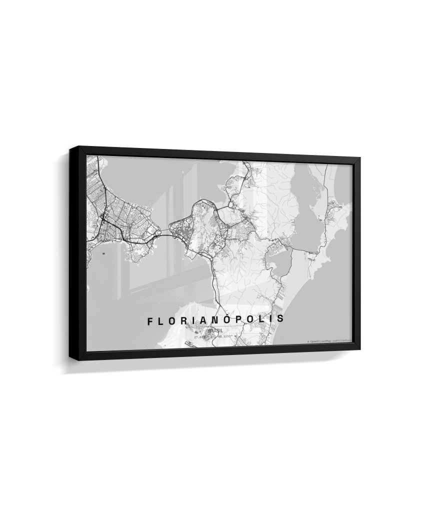 Quadro Horizontal Mapa de Florianópolis