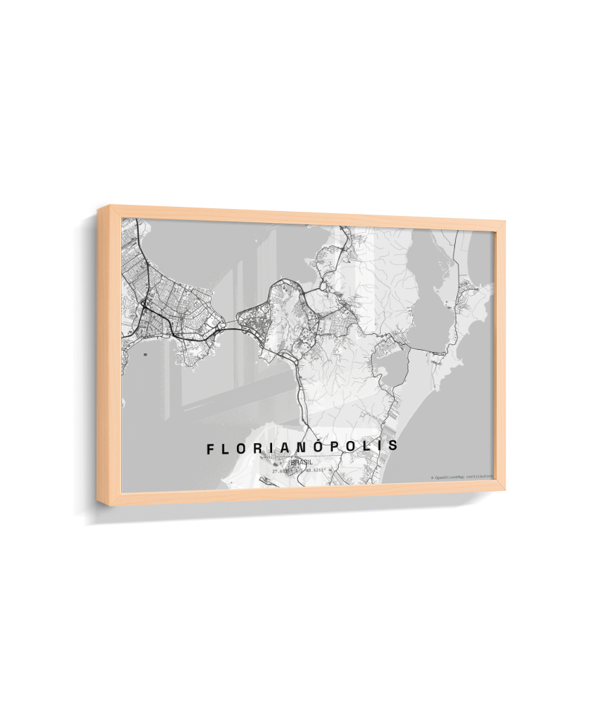 Quadro Horizontal Mapa de Florianópolis