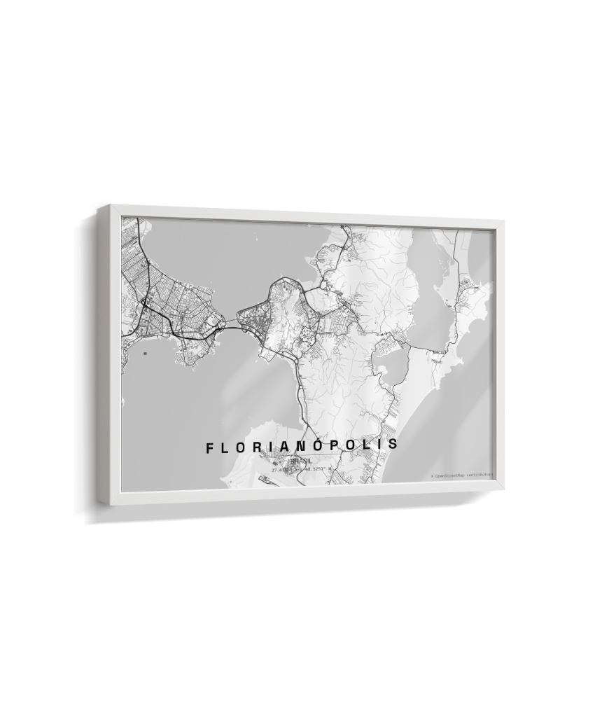 Quadro Horizontal Mapa de Florianópolis