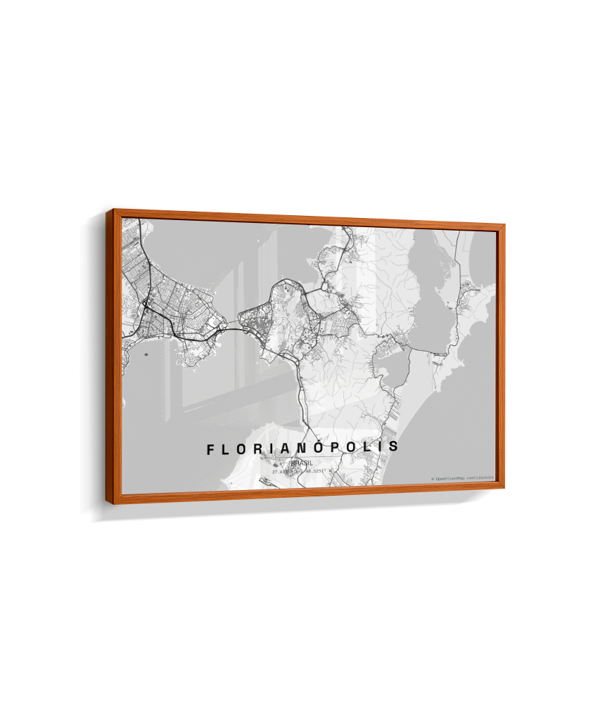 Quadro Horizontal Mapa de Florianópolis