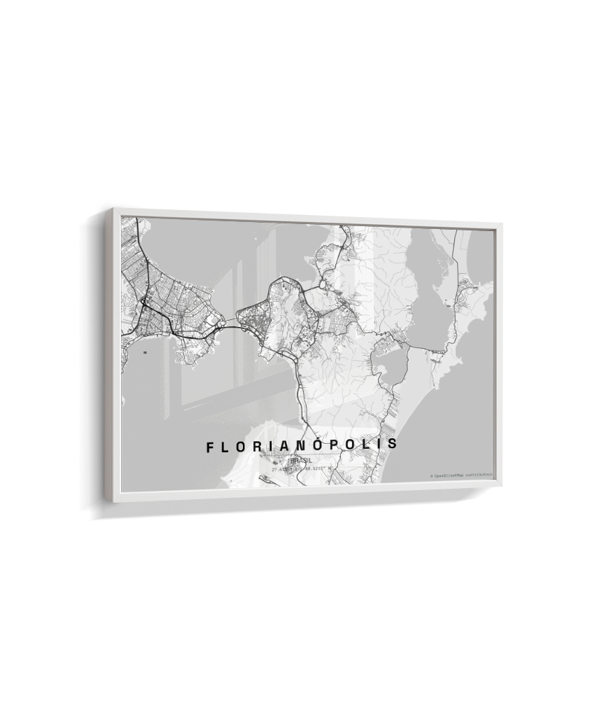 Quadro Horizontal Mapa de Florianópolis