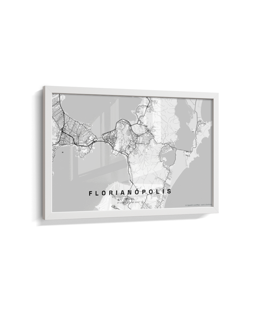 Quadro Horizontal Mapa de Florianópolis