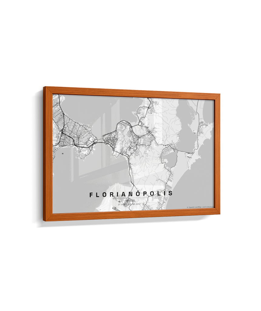 Quadro Horizontal Mapa de Florianópolis
