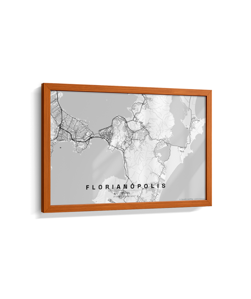 Quadro Horizontal Mapa de Florianópolis