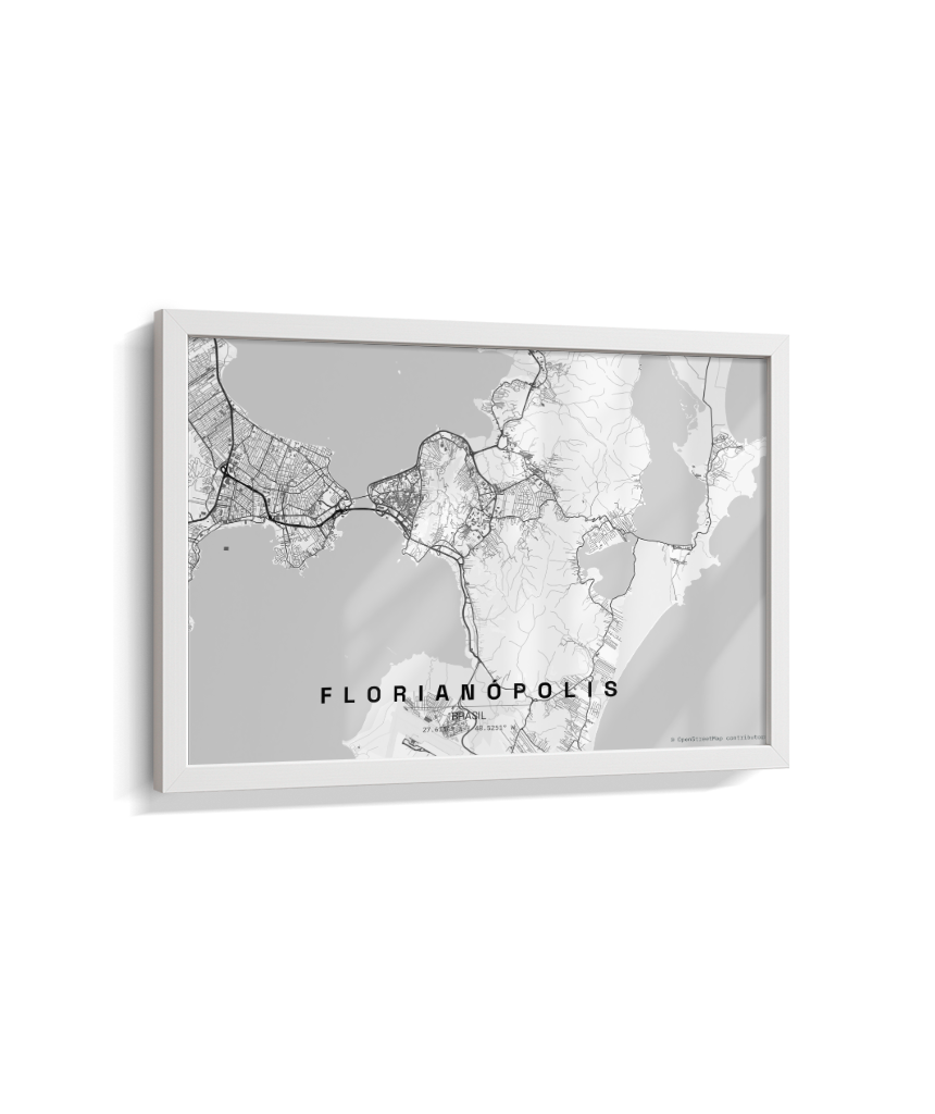 Quadro Horizontal Mapa de Florianópolis