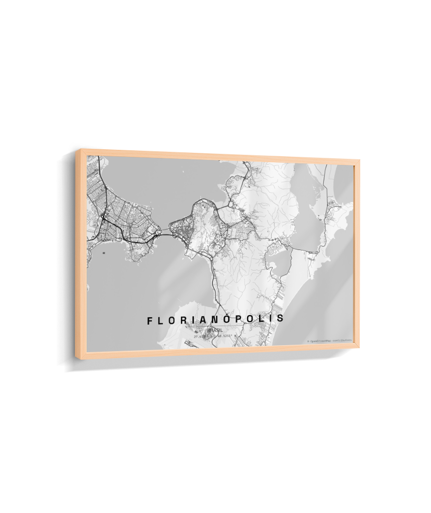 Quadro Horizontal Mapa de Florianópolis