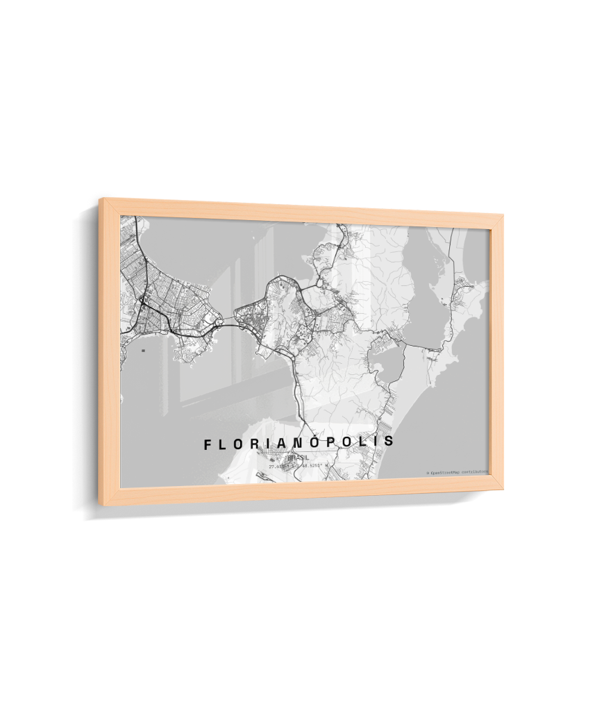 Quadro Horizontal Mapa de Florianópolis