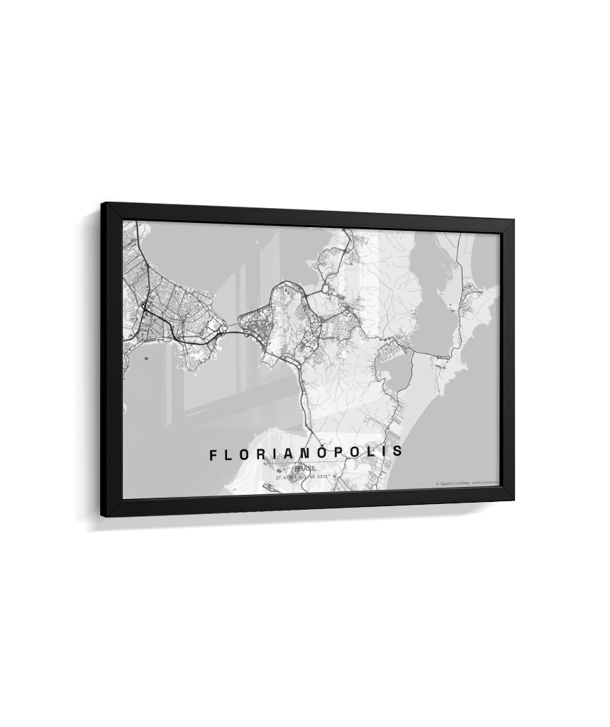 Quadro Horizontal Mapa de Florianópolis