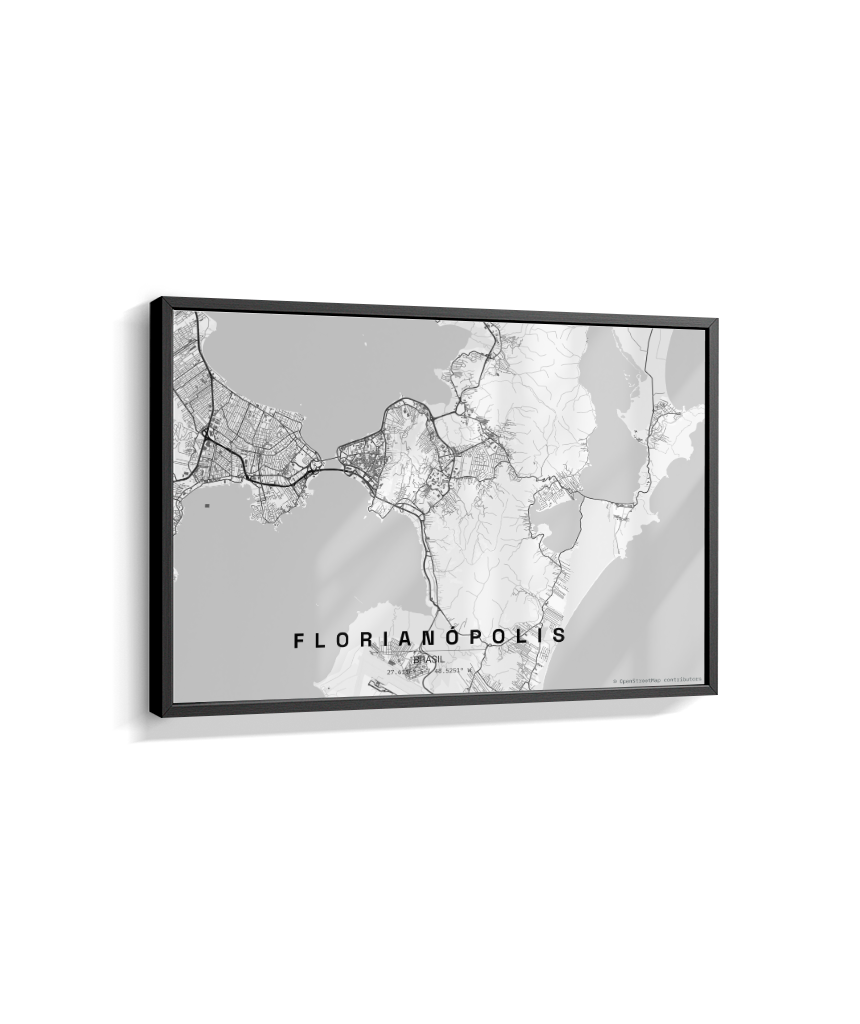 Quadro Horizontal Mapa de Florianópolis
