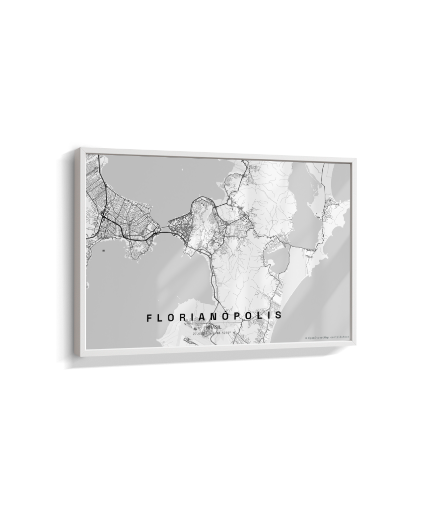 Quadro Horizontal Mapa de Florianópolis