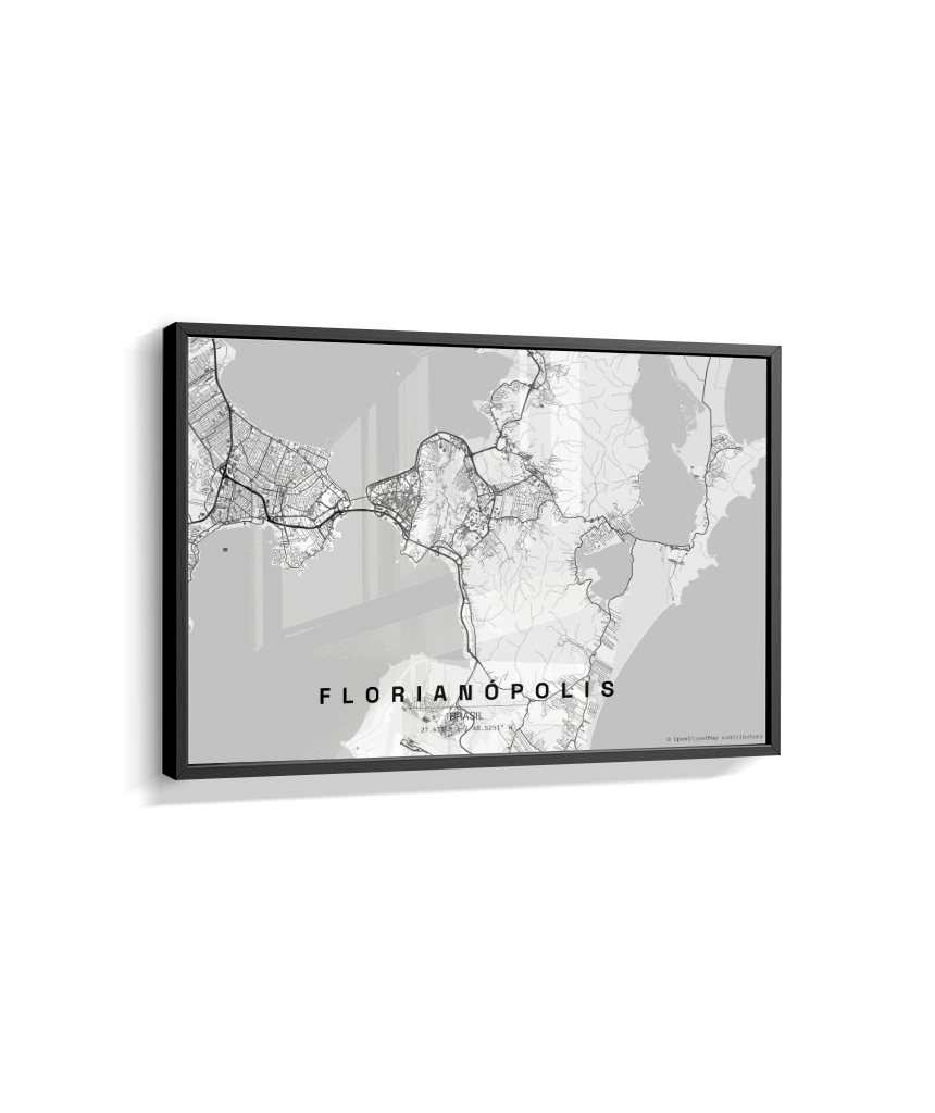 Quadro Horizontal Mapa de Florianópolis