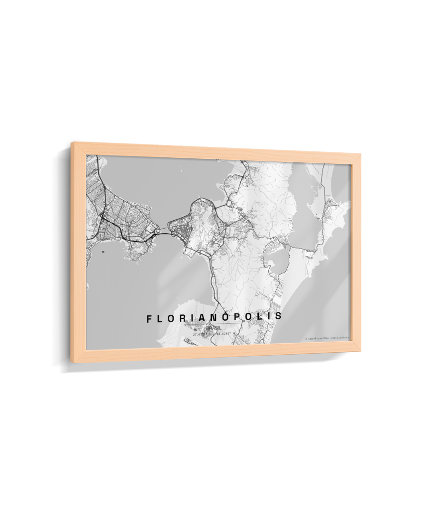 Quadro Horizontal Mapa de Florianópolis