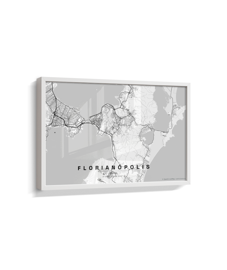 Quadro Horizontal Mapa de Florianópolis