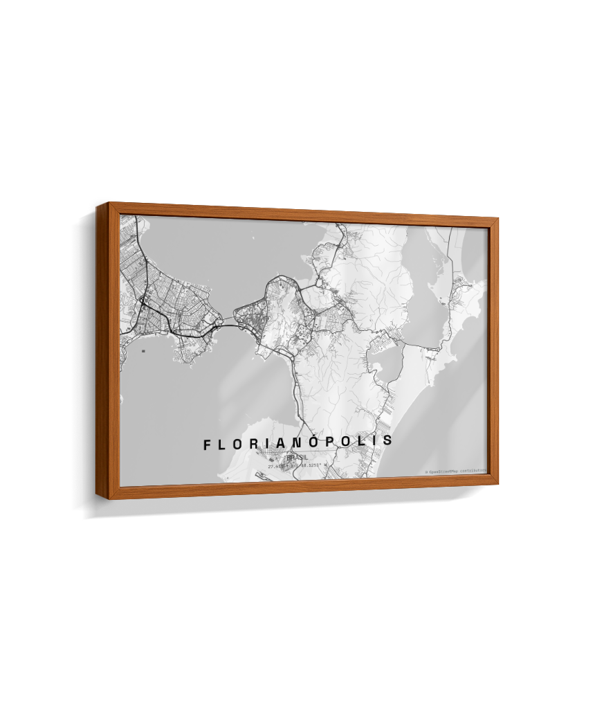 Quadro Horizontal Mapa de Florianópolis