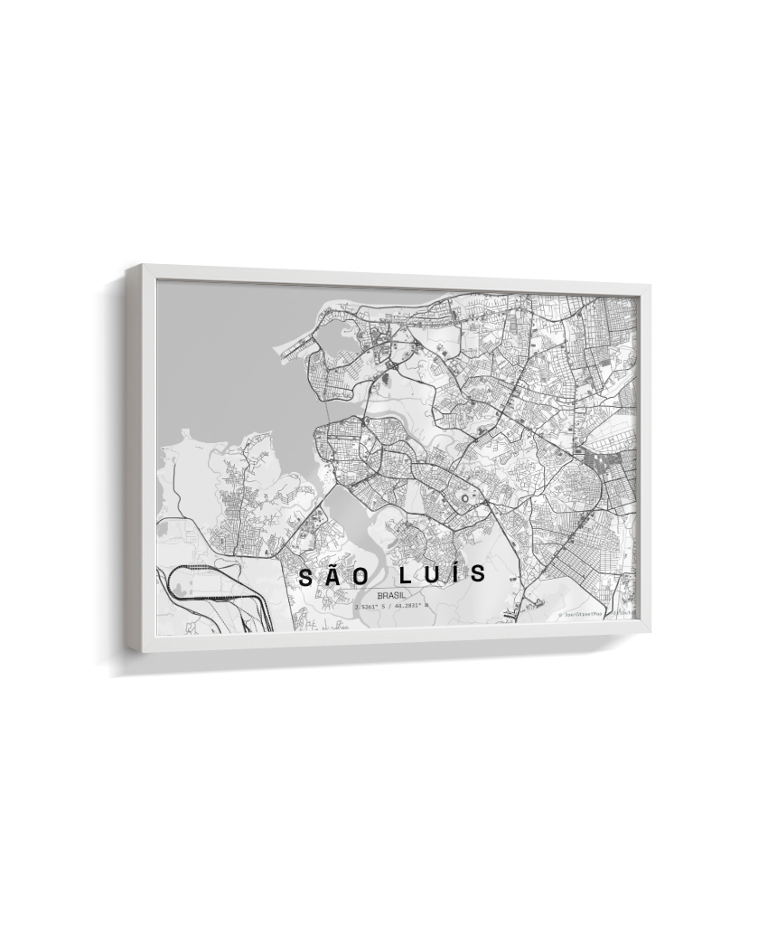 Quadro Mapa de São Luís - Horizontal