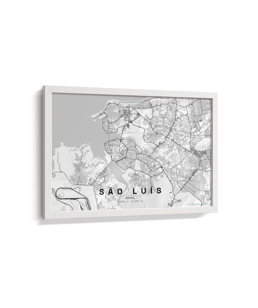 Quadro Mapa de São Luís - Horizontal