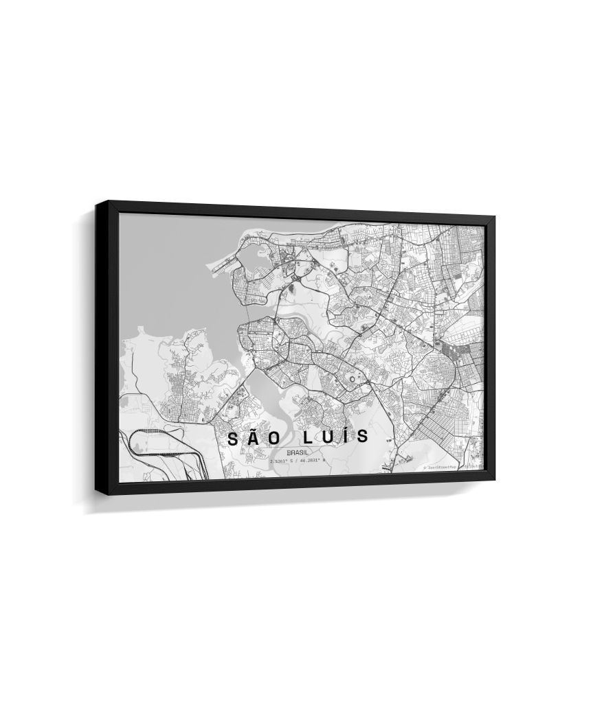Quadro Mapa de São Luís - Horizontal