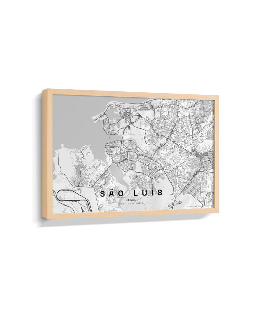 Quadro Mapa de São Luís - Horizontal
