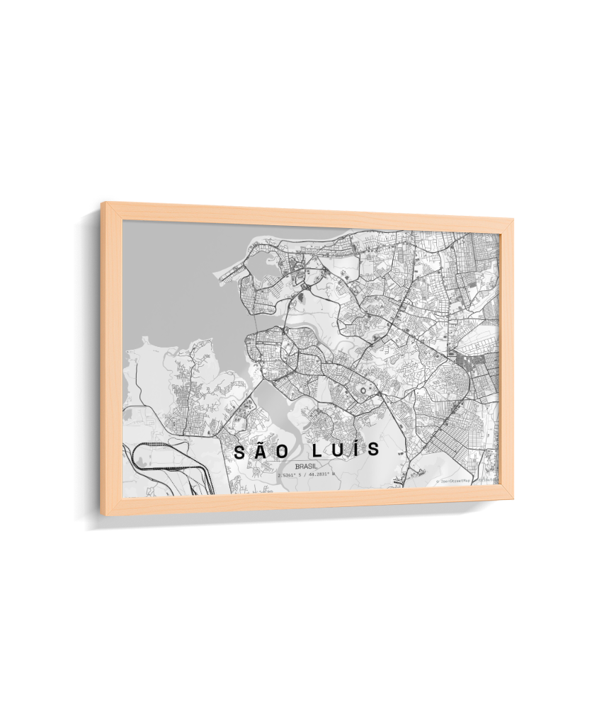 Quadro Mapa de São Luís - Horizontal