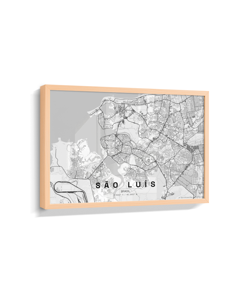 Quadro Mapa de São Luís - Horizontal