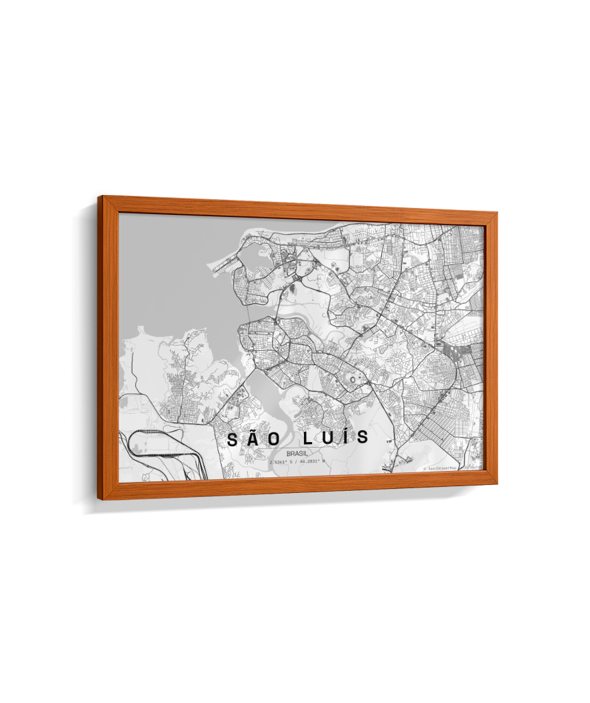 Quadro Mapa de São Luís - Horizontal