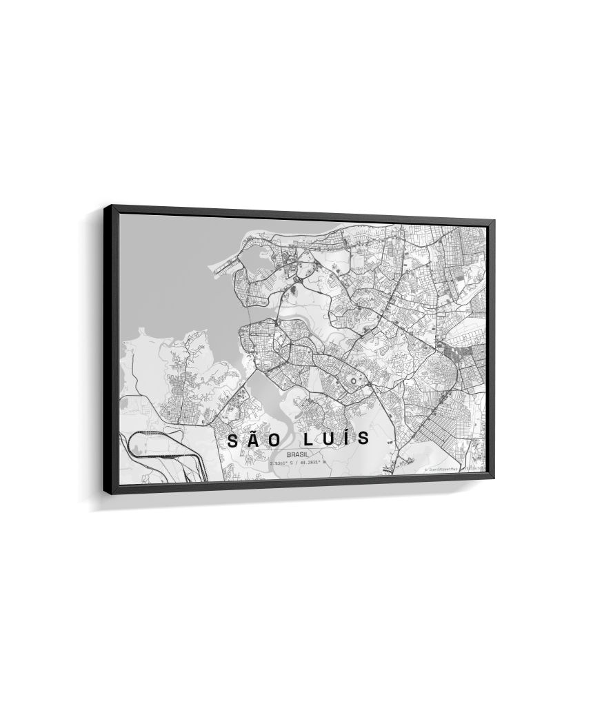 Quadro Mapa de São Luís - Horizontal