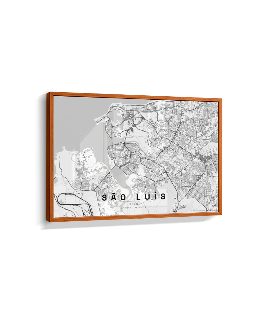 Quadro Mapa de São Luís - Horizontal